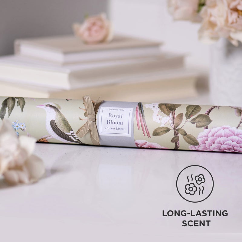 Merriton Scented Drawer Liners for Dresser Fragrant Paper Liner for Drawers Cabinet Shelf Linen Closet and Kitchen Scent Liners Non Adhesive (Royal Bloom) - Image 2